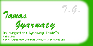 tamas gyarmaty business card